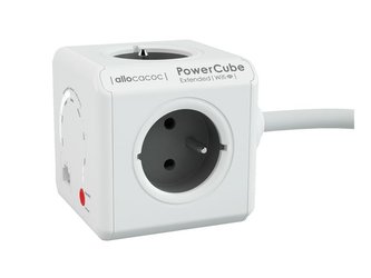 Zásuvka POWERCUBE EXTENDED WIFI s kabelem 1.5m GREY