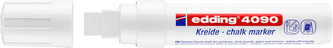 Křídový popisovač "4090", bílá, 4-15mm, klínový hrot, EDDING