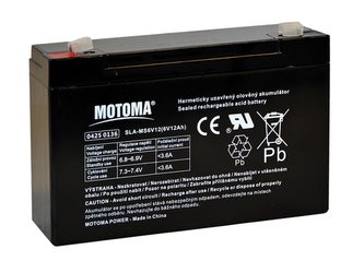 Baterie olověná  6V 12Ah MOTOMA