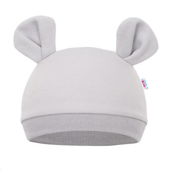 Kojenecká čepička New Baby Mouse šedá - velikost 68/74