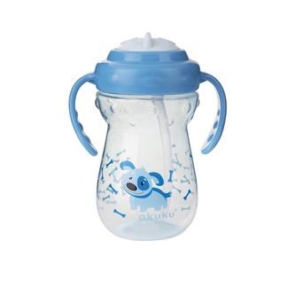 Sportovní hrníček s brčkem Akuku modrý pes