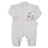 Kojenecký overal New Baby Mouse šedý - velikost 80 (9-12m)