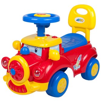 Dětské odrážedlo s pískátkem Bayo vláček červený