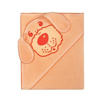 Dětská froté osuška 80x80 pejsek oranžová