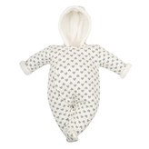 Zimní kojenecká termokombinéza s kapucí Baby Service Srdíčka - velikost 56 (0-3m)