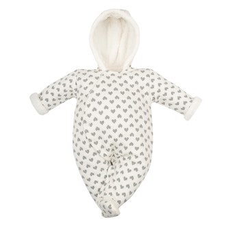 Zimní kojenecká termokombinéza s kapucí Baby Service Srdíčka - velikost 56 (0-3m) Zimní kojenecká termokombinéza s kapucí Baby Service Srdíčka - velikost 56 (0-3m)