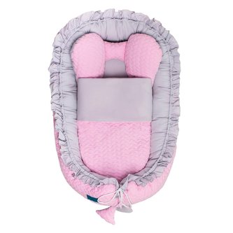 Luxusní hnízdečko s peřinkou pro miminko Belisima Králíček růžové