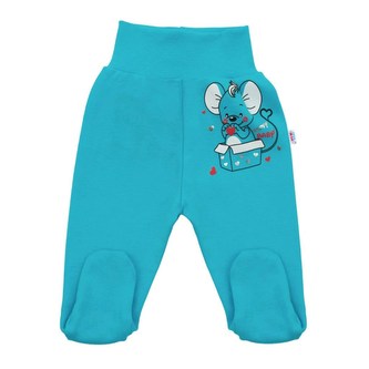 Kojenecké polodupačky New Baby Mouse tyrkysové - velikost 80 (9-12m)