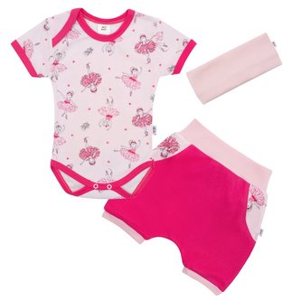3-dílná letní bavlněná souprava New Baby Perfect Summer baletka - velikost 56 (0-3m)