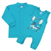 Kojenecká soupravička New Baby Mouse tyrkysová - velikost 86 (12-18m)