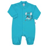 Kojenecký overal New Baby Mouse tyrkysový - velikost 68 (4-6m)