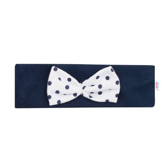 Kojenecká čelenka New Baby Lady bílá s putíky