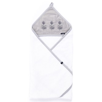 Dětská bavlněná osuška Womar Nature Velvet 100x100 pírko šedá