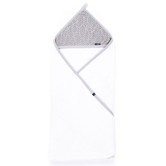 Dětská osuška Womar 100x100 lístky šedá