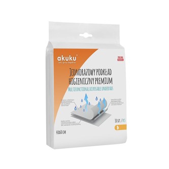 Jednorázové hygienické podložky Akuku PREMIUM 40x60cm 10 ks