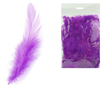 Peří barevné 10g fialové Peří barevné 10g fialové