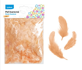 Peří barevné 10g lososové