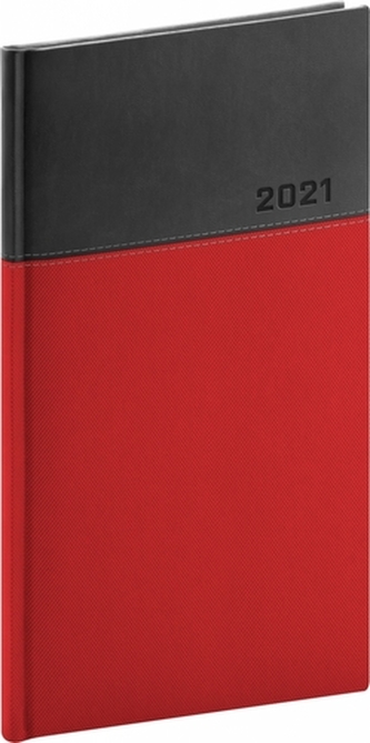 Kapesní diář Dado 2021, červenočerný