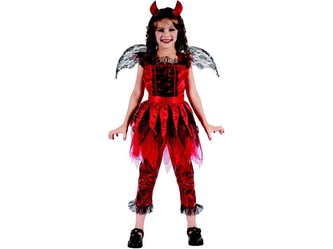 Šaty na karneval - čertice, 120-130 cm