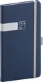Kapesní diář Twill 2021, modrostříbrný