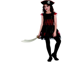 Šaty na karneval - pirátka, 120-130 cm