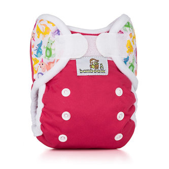 Minimimi svrchní kalhotky Duo Bamboolik Malinová + Draci