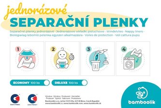 Jednorázové separační pleny Deluxe Bamboolik 100 ks