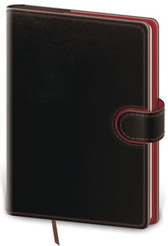 Diář 2021: Flip černo/červená, B6 denní, 120x165