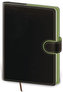 Diář 2021: Flip černo/zelená, B6 denní, 120x165