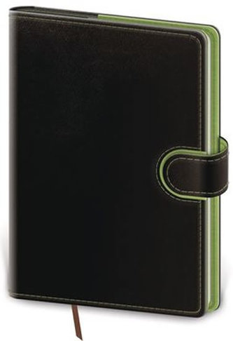 Diář 2021: Flip černo/zelená, A5 denní, 143x205