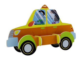 RoboTime  Dřevěné sřední 3D puzzle taxi RoboTime  Dřevěné sřední 3D puzzle taxi