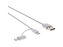 Kabel SENCOR SCO 522-015 WH USB 2.0/A/M-Micro B/C bílý