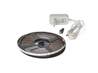 LED pásek sada 5m 12V 3528 60LED/m IP20 4.8W/m modrá, magnetický + zdroj