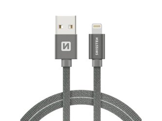 Kabel SWISSTEN USB/Lightning MFi 1,2m šedý
