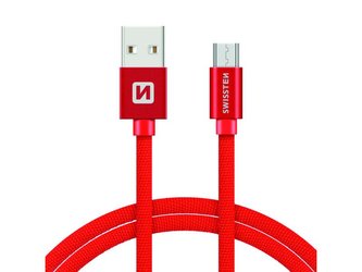 Kabel SWISSTEN USB/Micro USB 1,2m červený