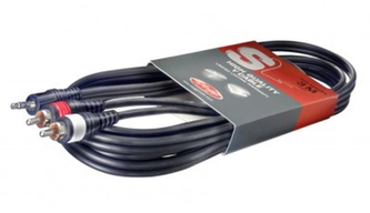 Kabel STAGG mini JACK stereo/2XRCA 6m