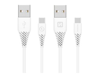 Kabel SWISSTEN USB/USB-C 3.1 1,5m bílý (delší konektor 9mm)