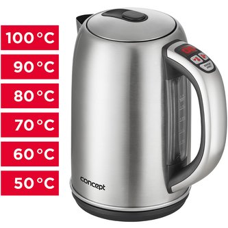 RK3180 Rychlovarná konvice s termoregulací nerezová 1,7 l SINFONIA