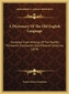 DICTIONARY OF THE OLD ENGLISH LANGUAGE