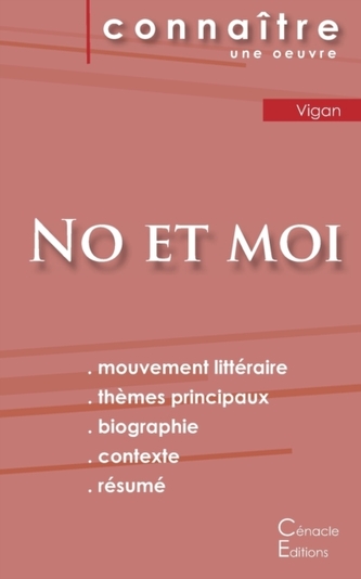 FICHE DE LECTURE NO ET MOI DE DELPHINE D