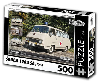 Retro auta Puzzle č. 25 - ŠKODA 1203 SA (1980) - 500 dílků