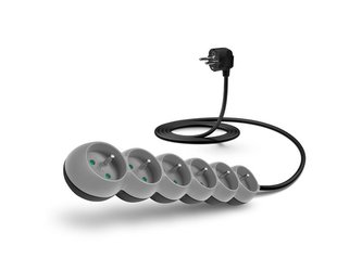 Prodlužovací kabel CONNECT IT CI-1330, 230 V, 6 zásuvek, 2 m, bez vypínače (šedý)