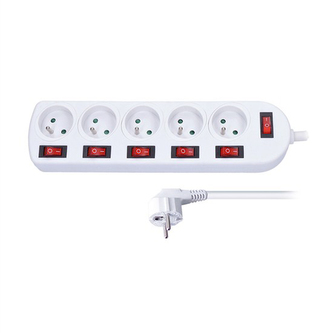 Prodlužovací kabel 5 zásuvek 2m SOLIGHT PP143 Prodlužovací kabel 5 zásuvek 2m SOLIGHT PP143