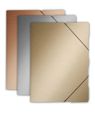 Sloha s gumou A4 PP Metallic zlatá