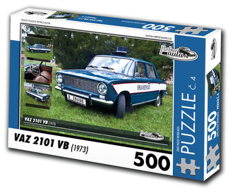 Retro auta Puzzle č. 4 - VAZ 2101 VB (1973) - 500 dílků