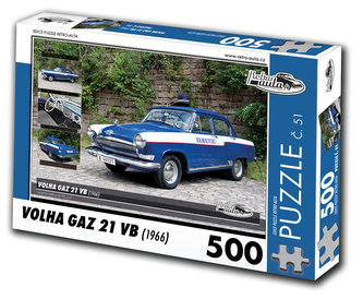 Retro auta Puzzle č. 51 - VOLHA GAZ 21 VB (1966) - 500 dílků