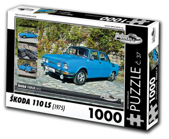 Retro auta Puzzle č. 37 - ŠKODA 110?LS (1975) - 1000 dílků