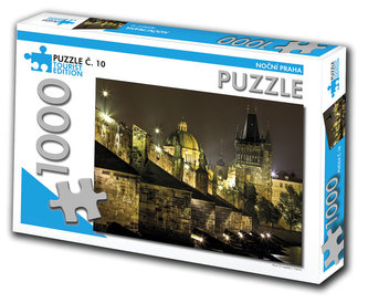 Puzzle č. 10 - Noční Praha - 1000 dílků