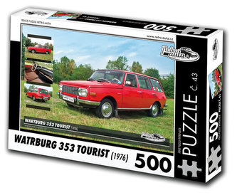 Retro auta Puzzle č. 43 - WARTBURG 353 TOURIST (1976) - 500 dílků