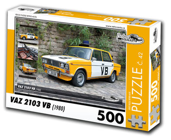 Retro auta Puzzle č. 42 - VAZ 2103 VB (1980) - 500 dílků